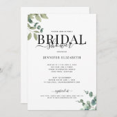 Simple Chic Eucalyptus Vrijgezellenfeest Kaart (Voorkant / Achterkant)