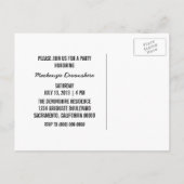 Simple Chic Graduation Party Briefkaart, Paars Uitnodiging Briefkaart (Achterkant)