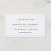 Simple Chic Light Blue Chevron Zigzag Profile Card Visitekaartje (Achterkant)