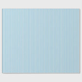 Simple Chic Linen Look Striped Pattern Light Blue Cadeaupapier (Vlak)