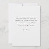 Simple Chic Love and Bedankt Modern Photo Wedding (Achterkant)