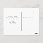 Simple Chic Married en Merry Photo Kerstmis Briefkaart (Achterkant)