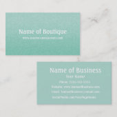 Simple Chic Mint Green Minimalist Boutique Visitekaartje (Voorkant / Achterkant)