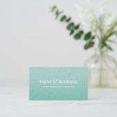 Simple Chic Mint Green Minimalist Boutique Visitekaartje (Staand voorkant)