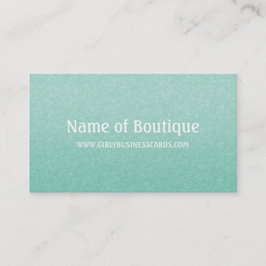 Simple Chic Mint Green Minimalist Boutique Visitekaartje (Voorkant)