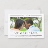 Simple Chic Modern Typography Script Photo Couple Save The Date (Voorkant)