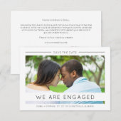 Simple Chic Modern Typography Script Photo Couple Save The Date (Voorkant / Achterkant)