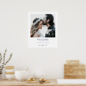 Simple Chic Photo Custom Wedding Welcome Poster (Keuken)