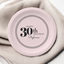 Simple Chic Pink 30th Birthday Party