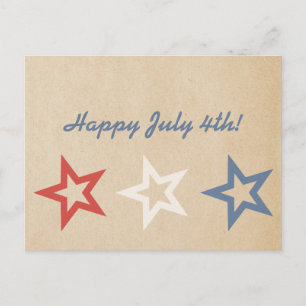 Simple Chic Stars Briefkaart van 4 juli