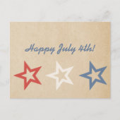 Simple Chic Stars Briefkaart van 4 juli (Voorkant)