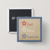 Simple Chic Stars-Button Vierkante Button 5,1 Cm (Voorkant /achterkant)