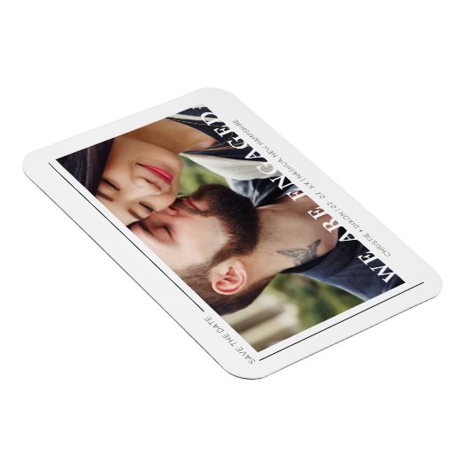 Simple Chic Trendy Typography Script Photo Couple Magneet (Rechterzijde)