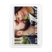 Simple Chic Trendy Typography Script Photo Couple Magneet (Verticaal)