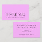 Simple Chic Typography Company Dank u Paars Visitekaartje (Voorkant / Achterkant)