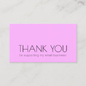 Simple Chic Typography Company Dank u Paars Visitekaartje (Voorkant)