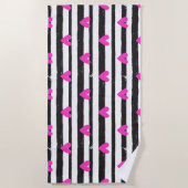 Simple Chic Valentine’s Day Heart Beach Towel Strandlaken (Voorkant)