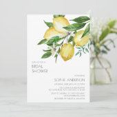 Simple Chic Waterverf Lemon Citrus Vrijgezellenfee Kaart (Staand voorkant)