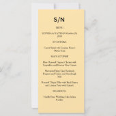 Simple Chic Wedding Menu Card | Custom Minimalist  (Voorkant)