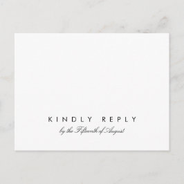 Simple Chic Wedding RSVP Briefkaart Sjabloon