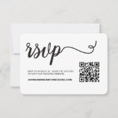 Simple Chic Wedding website RSVP QR Code (Voorkant)
