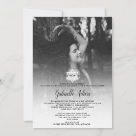 Simple chicstar hebrew name foto Bat Mitzvah Kaart