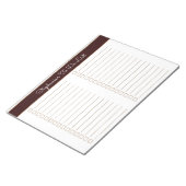 Simple Chocolate Brown 8.5x11 Two Column Checklist Notitieblok (Schuin)