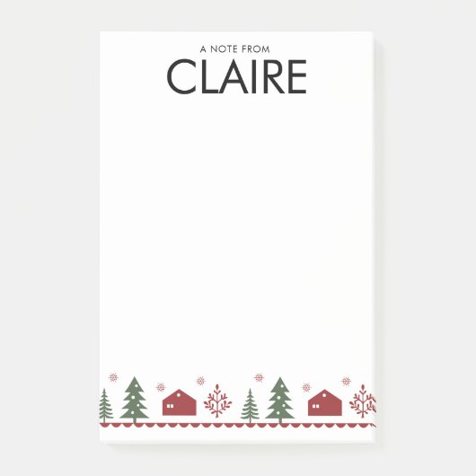 Simple Christmas Design Custom Post-it® Note (Voorkant)