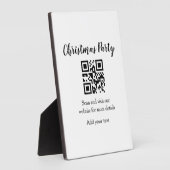 Simple christmas party website barcode QR add name Fotoplaat (Zijkant)