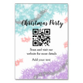 Simple christmas party website barcode QR add name Kaart (Achterkant)