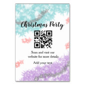 Simple christmas party website barcode QR add name Kaart (Voorkant)