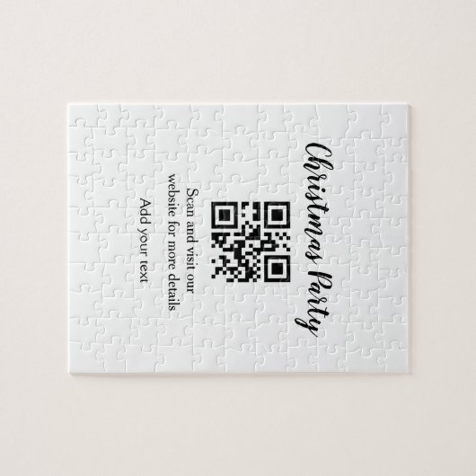 Simple christmas party website barcode QR add name Legpuzzel (Horizontaal)