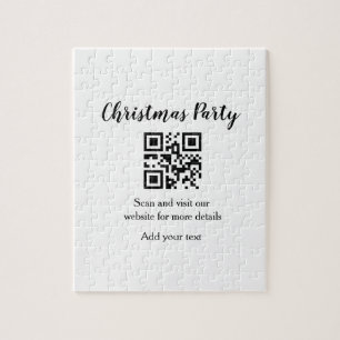 Simple christmas party website barcode QR add name Legpuzzel