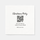 Simple christmas party website barcode QR add name Servet (Voorkant)