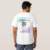 Simple christmas party website barcode QR add name T-shirt (Achterkant volledig)