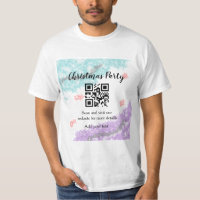 Simple christmas party website barcode QR add name