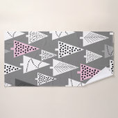 Simple Christmas pattern. Abstract gray and white Badhanddoek (Badhanddoek)