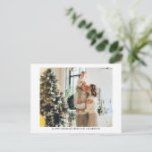 Simple Christmas Photo Holiday Message Briefkaart (Staand voorkant)