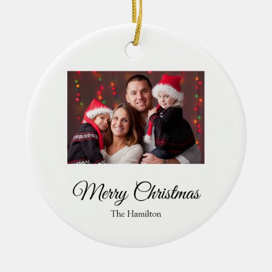 Simple Christmas Photo Ornament (Voorkant)