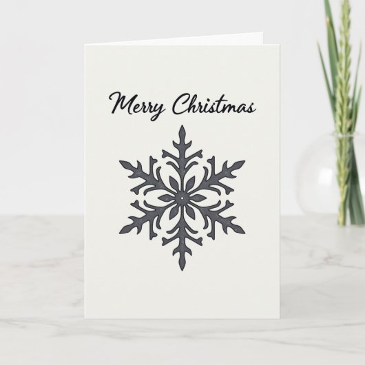 Simple Christmas Snowflake Greeting Card Kaart (Voorkant)
