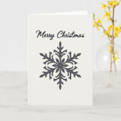 Simple Christmas Snowflake Greeting Card Kaart (Gele Bloem)