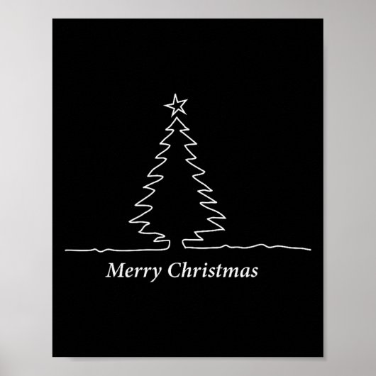 Simple Christmas Tree Men, Women, Kids, Family Mat Poster (Voorkant)