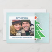 Simple Christmas Tree Most Wonderful Time Photo Feestdagenkaart (Voorkant)