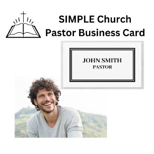 SIMPLE Church Pastor Zwart-wit Visitekaartje