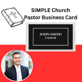 SIMPLE Church Pastor Zwart-wit Visitekaartje