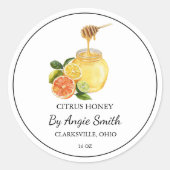 Simple Citrus Infused Honey Label (Voorkant)