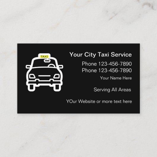 Simple City Taxi Service Visitekaartje (Voorkant)