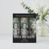 Simple Classic 3 Photos Collage Engaged Couple (Staand voorkant)