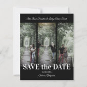 Simple Classic 3 Photos Collage Engaged Couple (Voorkant)