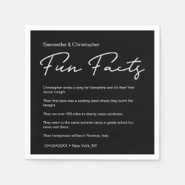 SImple Classic Black White Wedding leuke feiten Servet